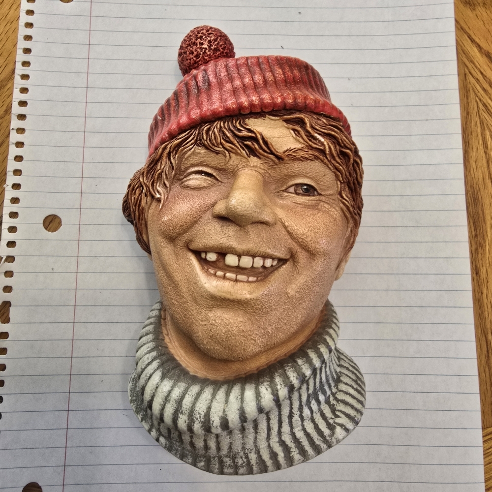 Vintage 1985 Legend Chalkware The Deckhand Head 6" Authentic